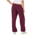 thumbnail image 4 of Forever 21 Women's Burgundy Low-Rise Fleece Jogger, XS, 4 of 6