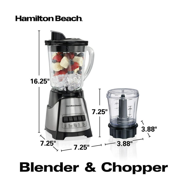 Hamilton Beach 12 Function Blender & Chopper with 40oz Glass Jar