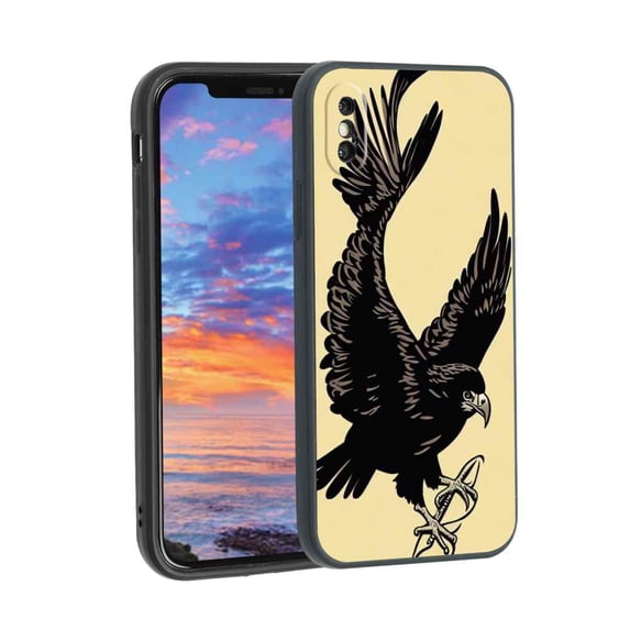 Compatible with iPhone X Phone Case, Birds-Eagle Case Men Women, Flexible Silicone Shockproof Case for iPhone X