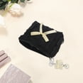 thumbnail image 3 of Unique Bargains 1 Pc Butterfly Pendant Lace Bow Makeup Bag Black Polyester, 3 of 6