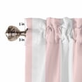 thumbnail image 5 of Bedroom Curtains 63 Inches length, Pink Striped Window Treatment Curtain Drapes, Modern Farmhouse Pink White Stripes Rod Pocket Curtain Panels for Living Room Kitchen, 42"x63", 2 Panels, 5 of 7