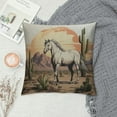 thumbnail image 2 of JEUXUS  Love Live Cowgirls Retro Western Country Cowboy Horse Cactus Desert Landscape Throw Pillow Cover Decoration for Home Bedroom Living Room, Gifts Cowgirl Teen Girls,, 2 of 5