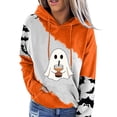 thumbnail image 2 of Oversized Hoodies for Women Halloween Retro Color Blocked Printed Long Sleeved Drawstring Fall Winter Clothes, 2 of 5