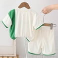 thumbnail image 6 of GXWEA 18 Months Boy Clothes Toddler Boy Sets Toddler Baby Boy Summer Clothes T Shirt Elastic Waist Pockets Shorts Set 2 Piece Outfit White 18-24 Months, 6 of 9