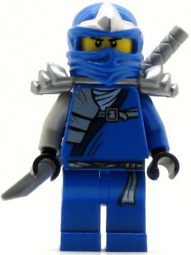 Lego Ninjago Jay ZX Minifigure with Black Katana and 1 Golden Blade 