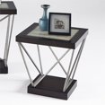 thumbnail image 1 of Progressive Furniture Table d'Appoint Carrée en Métal East Bay 24 Pouces Carreaux Marron, 1 of 3