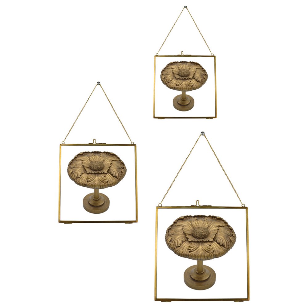 Urbanest Set of 3 Brixton Brass and Glass Hanging Picture Frame