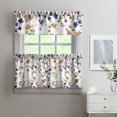 thumbnail image 2 of Rustic Bohemian Curtains 24 Inch Short - 3 Panel Wildflower Farmhouse Set with Vintage Floral Design, Rod Pocket Kitchen, 2 of 6