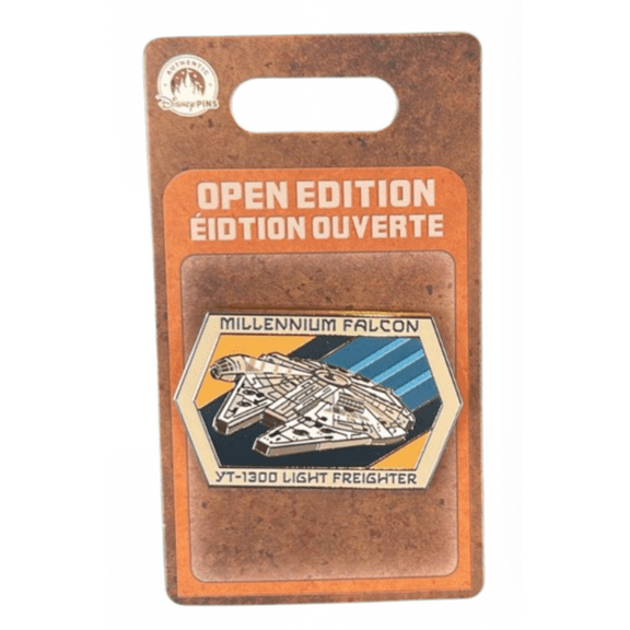 Disney Parks Millennium Falcon Star Wars YT-1300 Light Freighter Pin New W Card