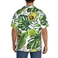 thumbnail image 5 of Disketp Men's Hawaiian Watercolor Green Tropical Print Shirts Button Down Holiday Beach Shirts-X-Large, 5 of 7