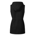thumbnail image 4 of MixMatchy Women's Hooded Adjustable Drawstring Utility Pocket Anorak Jacket Vest, 4 of 4