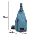 thumbnail image 2 of Mochila bandolera de lona para senderismo, mochila para hombres y mujeres, viajes en bicicleta al aire libre, 2 of 5