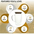 thumbnail image 3 of Double Walled Glass Coffee Mugs Unique Insulated Coffee Mugs With Handle And Bamboo Lid , Clear Glass Cups For Coffee Tea Latte Cappuccino Espresso 15OZ (Set of 2), 3 of 5