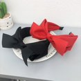 thumbnail image 3 of Bandeau Grand Arc Rouge pour les Femmes Bandeaux Bowknot Bandeaux Rouges Mignons, 3 of 3