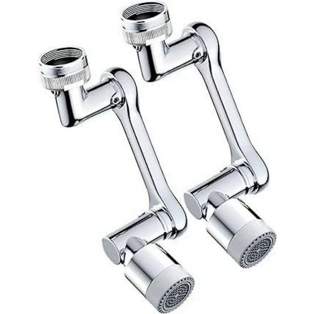 Accesorio para grifo de fregadero de 2 uds, grifo giratorio 360, con 6 adaptadores para baño y cocina, limpieza de todos los rincones del fregadero