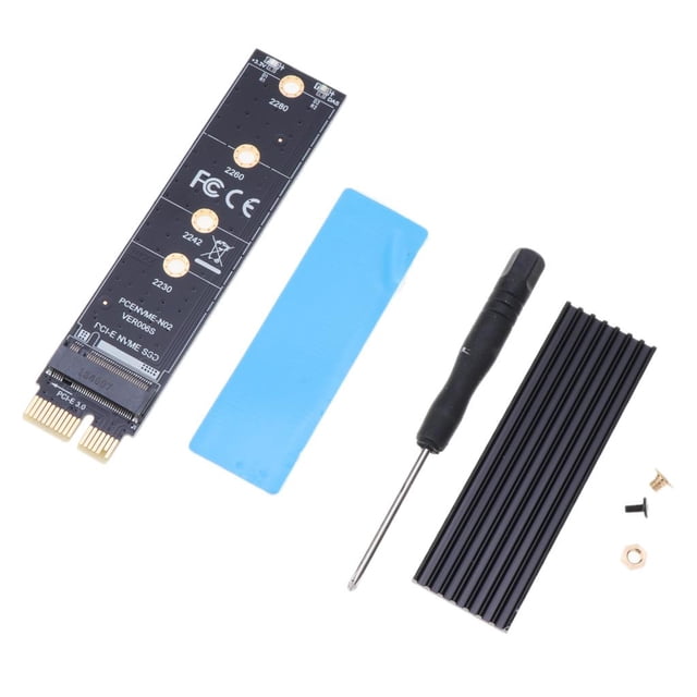 M.2 Adaptador A M2 LED M2 Dxpansión X1 Adaptador Para Computadora Interfaz M.2 A + Negro Disipador De shamjiam Convertidor NVMe SSD a PCIe