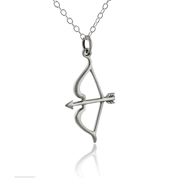 FashionJunkie4Life Sterling Silver Archery Bow and Arrow Charm