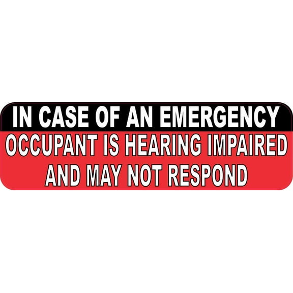 10in x 3in Occupant Is Hearing Impaired Magnet