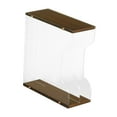 thumbnail image 3 of Bunblic Vinyl Record Holder Stand Organizer Home Decor Table Elegant Display Stand Storage Rack for files Albums Documents Newspapers Walnut Color 2 Grid, 3 of 8