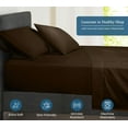 thumbnail image 3 of Cotton Sateen Solid Fitted Sheet Chocolate Full Pack of1, 3 of 9