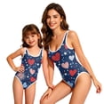 thumbnail image 6 of Grbisyd Girls Patriotic Suit Size 1-10 Years Cute Red White and Blue Swimsuit Girl Star Striped One Piece Swimwear for Summer Beach Wear, 6 of 6