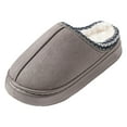 thumbnail image 3 of mgoYE Women's House Slippers Indoor Outdoor Moccasin Fuzzy Fluffy Furry Loafers Suede Warm Shoes|Grey 6.5, 3 of 5