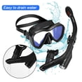 thumbnail image 3 of Set de Snorkel LUXPARD con Visor Panorámico Antivaho para Adultos Negro, 3 of 6