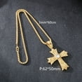 thumbnail image 3 of Religious Patterned 14K Yellow Gold Pendant Necklace For Men Hip Hop Box Chain Fashion Jewelry Carnival Birthday Gifts, 3 of 7