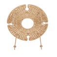 thumbnail image 4 of Better Homes & Gardens Rattan Tray with Legs & Wine Holders, 4 of 6