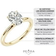 thumbnail image 5 of PEORA IGI Certified 1 Carat G/VS2 Oval Lab Grown Diamond Solitaire Engagement Ring 14K Yellow Gold Size 9, 5 of 6