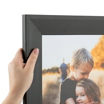 ArtToFrames 24" x 36" Sloped Dark Walnut Picture Frame, 24x36 inch Brown Wood Poster Frame (WOM-4820)