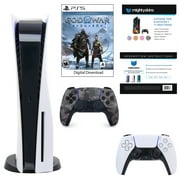 Sony PlayStation 5 Core Console with God of War: Ragnarok with Voucher and DualSense Controller in Grey Camo