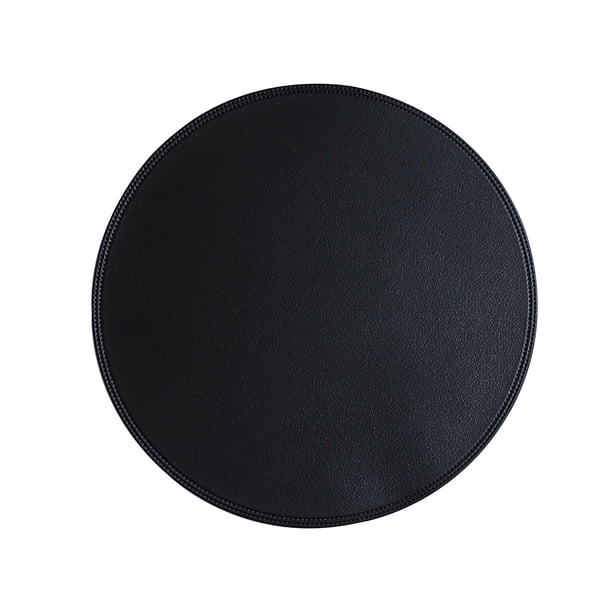 Yhmxh Utensilios de cocina Mantel individual redondo de cuero sintético de color liso, tapetes para café, tapetes para mesa de cocina, tapetes para mesa de cocina fáciles de limpiar.