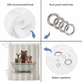 thumbnail image 3 of Funny Animals Shower Curtain Set - 72" x 78" Washable Bathtub Curtain with 12 Hooks, Woodland Bathtub Wildlife Watercolor Bear Waterproof Fabric Stall Shower Curtains for Bathroom/Bathtub Décor, 3 of 6
