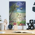 thumbnail image 6 of Luxe Metal Art 'Relax Palm Chair' by James and Kathleen Mazzotta, Metal Wall Art, 12"x16", 6 of 9