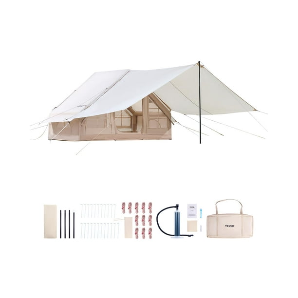 Carpa inflable VEVOR para acampar de 3 a 5 personas, 4 estaciones, Oxford