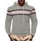 thumbnail image 2 of Dolkfu Sudadera con capucha casual para hombres, sudadera con capucha a rayas, ropa deportiva de jacquard para hombres L, 2 of 6