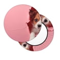 thumbnail image 2 of Lsque Puppy Peeking Through Pink Pattern Round Bar chair cushion covers Velvet Fabric Premium Comfort Protects from Scratches and Stains for 14-17 Inch Chair-12 inch, 2 of 7