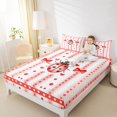 thumbnail image 4 of Feelyou Red Ladybug Teens Full Size Sheets, Cartoon Polkadot Ribbon Bed Sheets, 4-Piece, 4 of 7