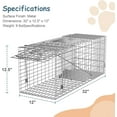 ZENY Live Animal Cage Trap 32" X 12.5" X 12" Steel Cage Catch Release