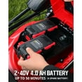 thumbnail image 5 of PowerSmart 21" 40V Brushless Cordless Lawn Mower with Two 40V 4.0AH Batteries & Charger, 50min Runtime, 5 of 9