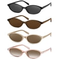 thumbnail image 1 of Gafas de sol retro ovaladas de ojo de gato para mujer con protección UV400, 1 of 6