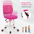thumbnail image 6 of Costway Kids Desk Chair Ergonomic Swivel Children Mesh Study Height Adjustable Rose, 6 of 7