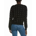 thumbnail image 2 of Nanette Nanette Lepore womens  Pointelle Pearl Sweater, XL, Black, 2 of 3