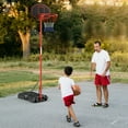 thumbnail image 4 of Gymax Support de Système de Panier de Basketball Réglable Portable avec 2 Roues Base Remplissable, 4 of 10
