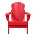 thumbnail image 3 of Westintrends Chaise Adirondack Pliante d'Extérieur en HDPE, Siège de Patio, Résistante aux Intempéries, Rouge, 3 of 15