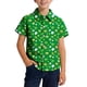 thumbnail image 2 of Blusa y camisa de manga corta con cuello vuelto, moderna e informal, con estampado del Día de San Patricio, con bolsillo, para uniforme escolar, para niños y niñas de 2 a 15 años., 2 of 7
