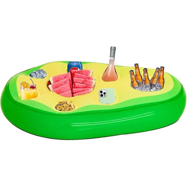 Portabebidas Inflable para Piscina Portabebidas Inflable con 8 Agujeros Barra Flotante para Piscina con Bomba De Aire Bandeja De Barra Flotante Inflable para Vacaciones En La Playa Piscina Et