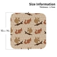 thumbnail image 2 of Disketp Squirrel nut backgrounds Funny Coasters,4 Pcs Leather Coasters with Holder, Perfect Housewarming Hostess Gifts,Protect Furniture from Water Marks Scratch and Damage-Square, 2 of 6