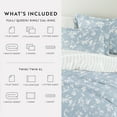 thumbnail image 3 of Noble Linens 8 Piece Patterned Duvet Bedding Bundle, Country Home Light Blue, Cal King, 3 of 6